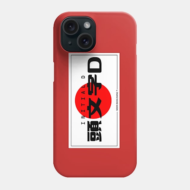 JDM "Initial D" Bumper Sticker Japanese License Plate Style Phone Case by Neon Bang Bang