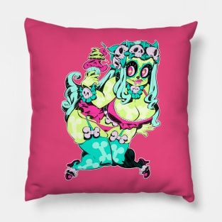 Skeleton girl Pillow