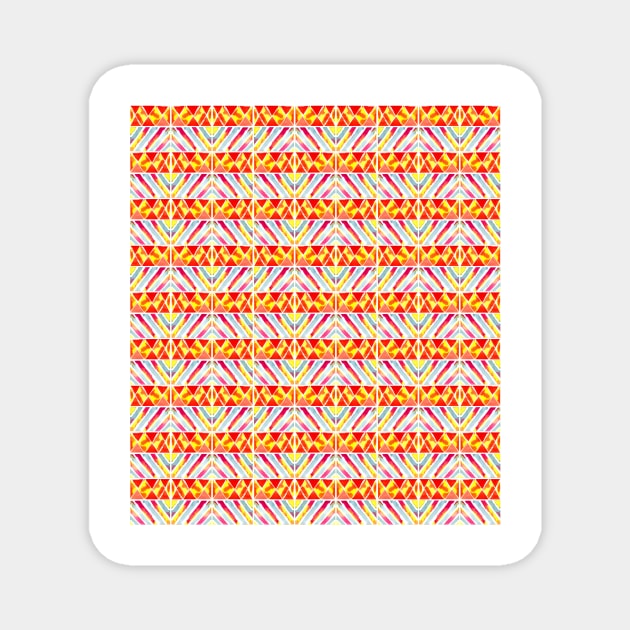 Diamond Shapes Geometric Pattern Magnet by ZeichenbloQ