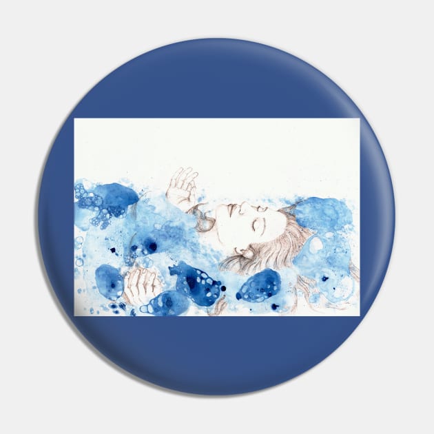 My Ophelia - Meditation on Water Pin by crismotta