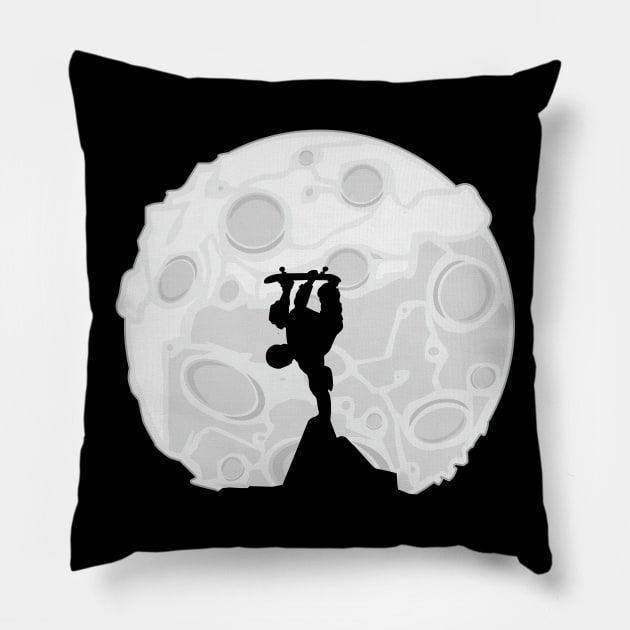 Skater Moon Pillow by adamzworld