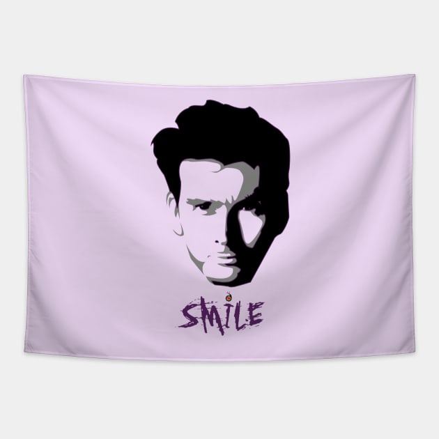 Kilgrave: Smile (black on light colors) Tapestry by rednessdesign