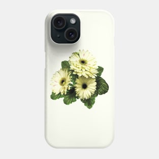 Three Pale Yellow Gerbera Daisies Phone Case