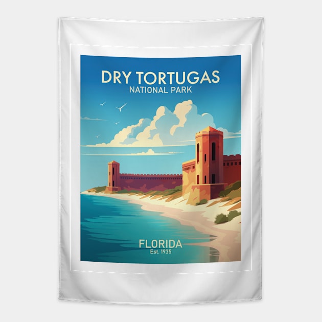 DRY TORTUGAS NATIONAL PARK Tapestry by MarkedArtPrints