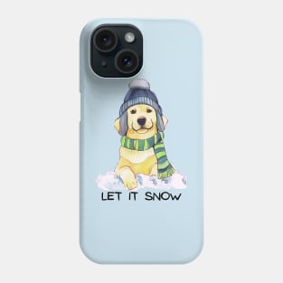 LET IT SNOW - Yellow Labrador Retriever Phone Case