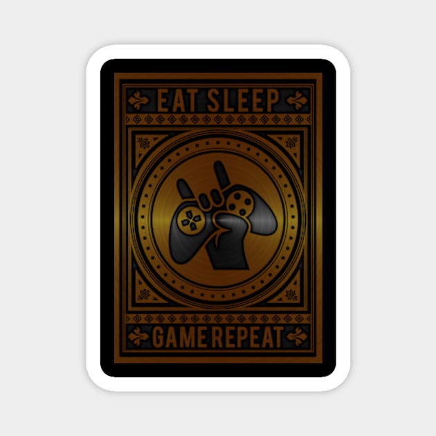 Eat Sleep Game Repeat Magnet by Durro