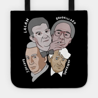 Barthes Habermas Baudrillard and Lacan - Philosophy Tote