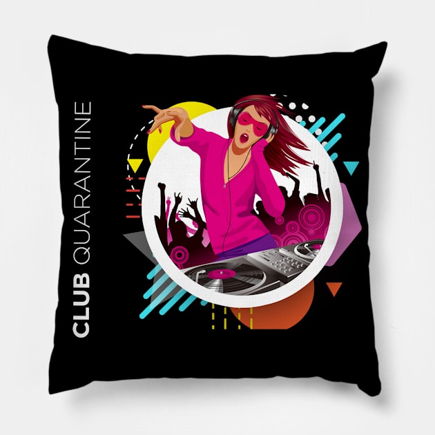 CLUB QUARANTINE HOMESCHOOL 2020 Pillow by SweetMay