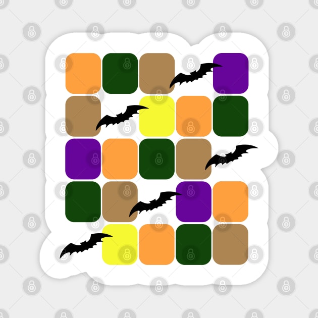 Patchwork Bats Magnet by HolidayBug