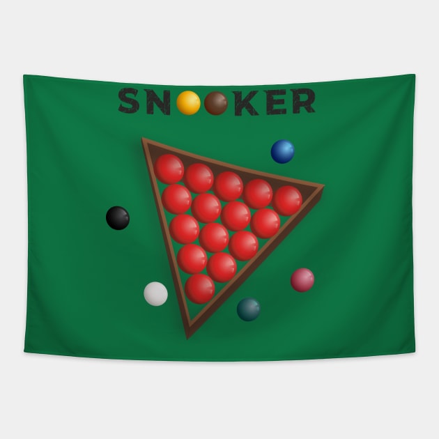 Snooker Ball Design Tapestry by AJ techDesigns