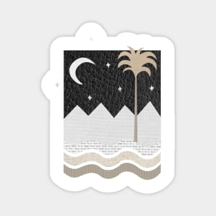 palm tree fabric collage Magnet