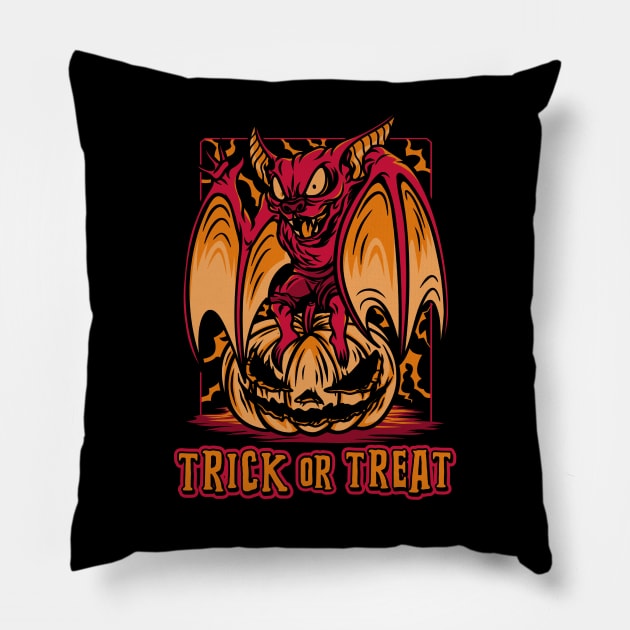 Halloween Trick Or Treat Pillow by MONMON-75