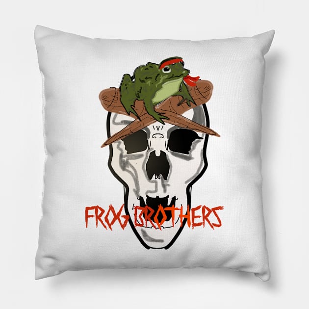 Frog brothers Pillow by Charlie77