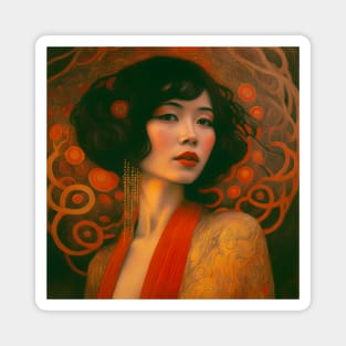 Art Deco Style Woman Magnet