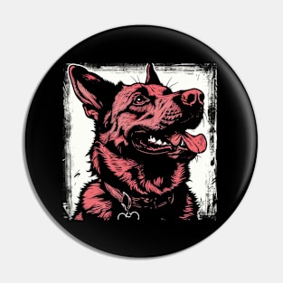 Retro Art German Shepherd Dog Lover Pin