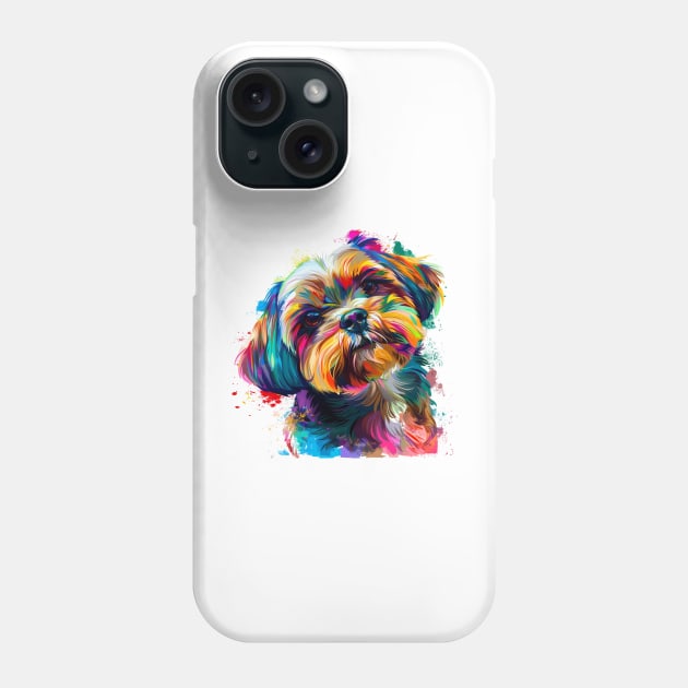Shih Tzu Colorfull Pop Art Design For Dog Onwer Phone Case by karishmamakeia