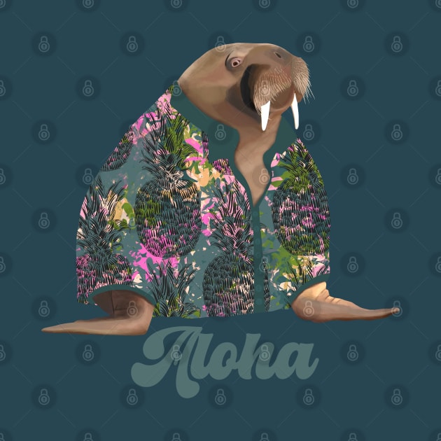 Cute Aloha Walrus by Suneldesigns