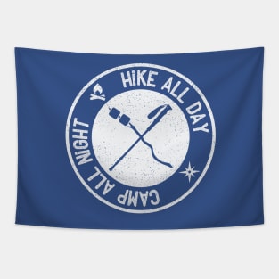 Hike All Day Camp All Night Tapestry