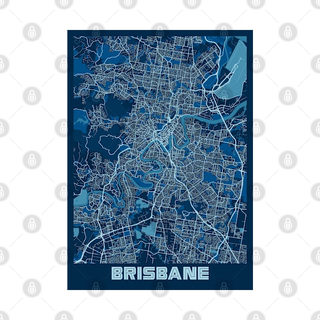 Brisbane - Australia Peace City Map by tienstencil