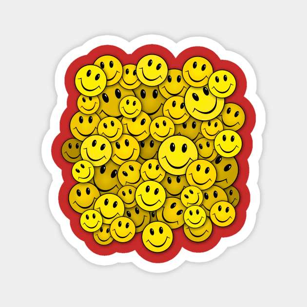 Thousand Smileys Deep Magnet by AndreKoeks