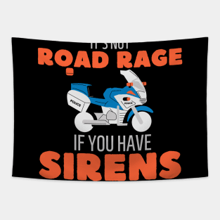 police motorcycle driver, police motorbike driver Tapestry