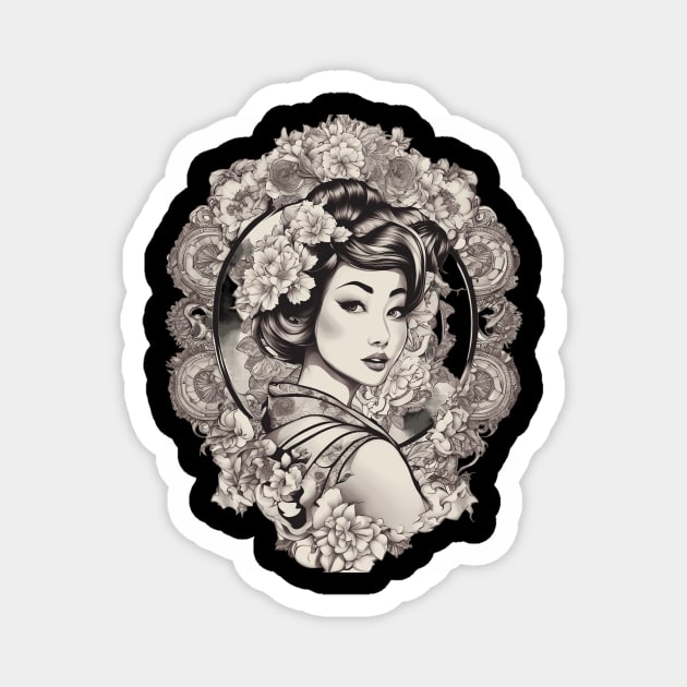 Allure and Charm of Asian Goddess Magnet by animegirlnft