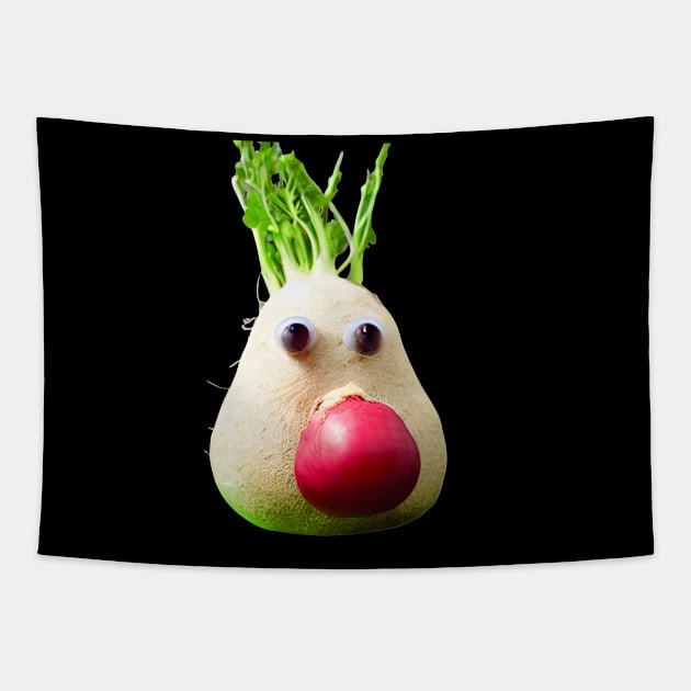 Mister Melon Head Tapestry by Dancing Art