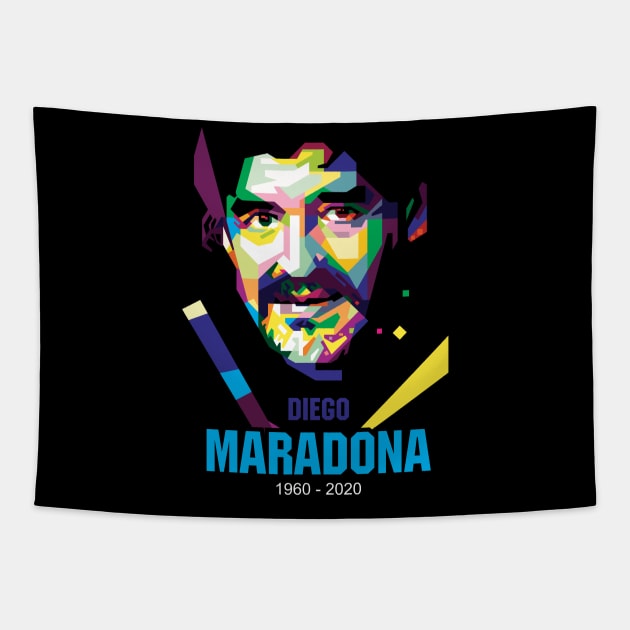 Diego MARADONA WPAP Tapestry by BAJAJU