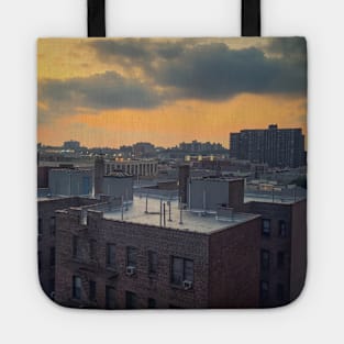 Harlem Sunset Buildings Yankee Stadium New York City Tote