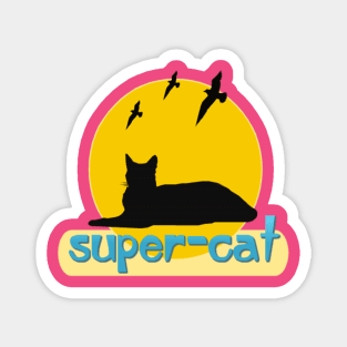 super cat funny t-shirt Magnet