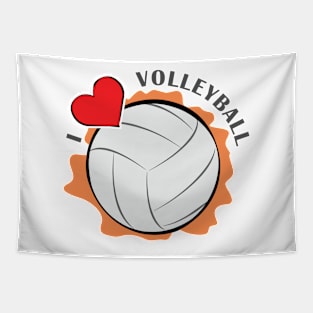 I Love Volleyball Tapestry