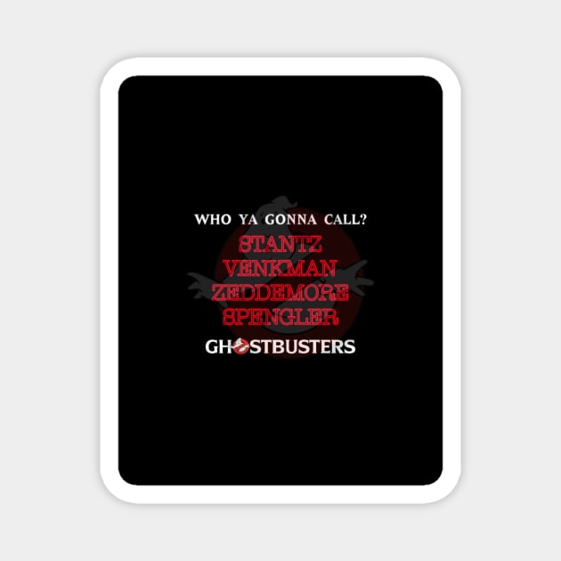 The Team Magnet by GCNJ- Ghostbusters New Jersey