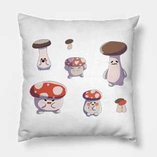 Mushroom sticker set Pillow