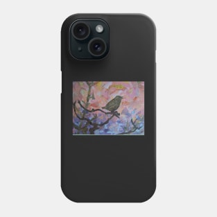 Wren singing at dawn Phone Case