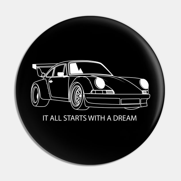 Porsche Dream Car Pin by HSDESIGNS