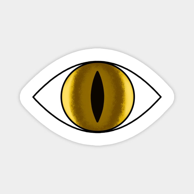Eyeball Slit Yellow Magnet by Caloxya
