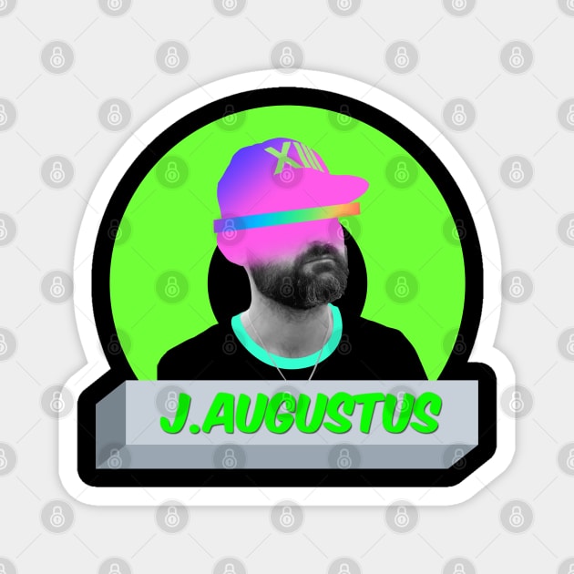 J Augustus neon badge Magnet by J. Augustus