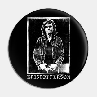 Kris Kristofferson \/\/ Original Retro Style Faded Design Pin