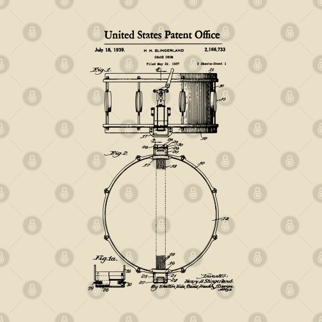 US Patent - Snare Drum by Taylor'd Designs