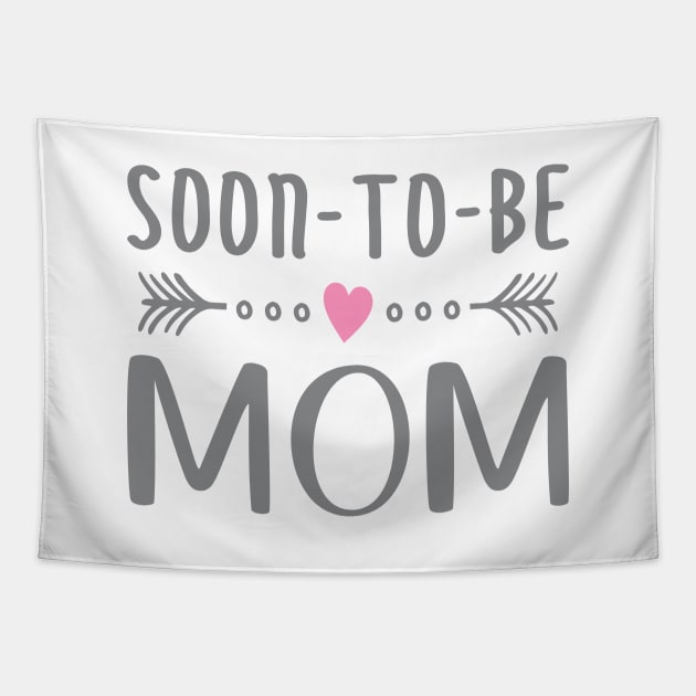 Soon To Be Mom Mother's Day Calligraphy Quote Tapestry by Jasmine Anderson