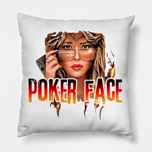 poker face tv series, Natasha Lyonne fan graphic design by ironpalette Pillow