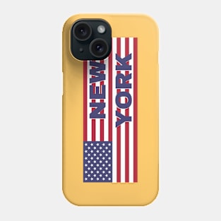 New York State in American Flag Phone Case