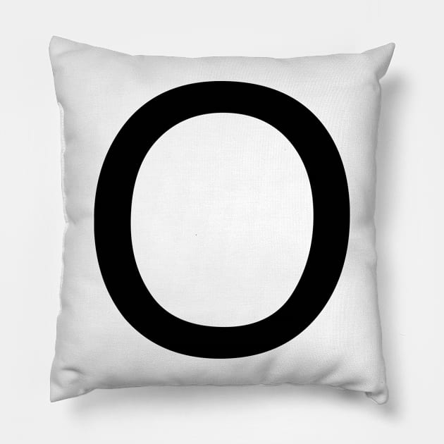 Helvetica O Pillow by winterwinter