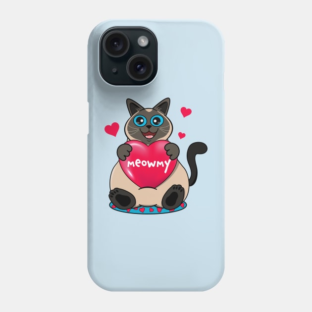 Meowmy's Heart Phone Case by leBoosh-Designs