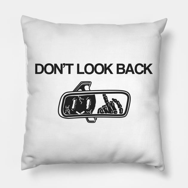 DON'T LOOK BACK Pillow by Vixie Hattori