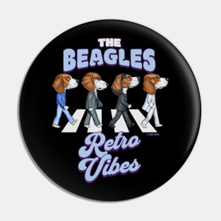 Classic street by the beagle dogs on The Beagles Retro Vibes Pin