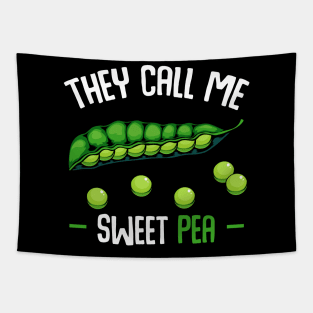 Peas - They Call Me Sweet Pea - Funny Saying Vegetable Tapestry