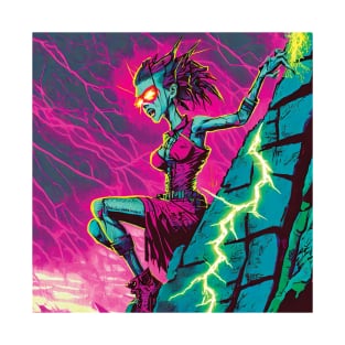 Zombie Woman on a Cliff T-Shirt