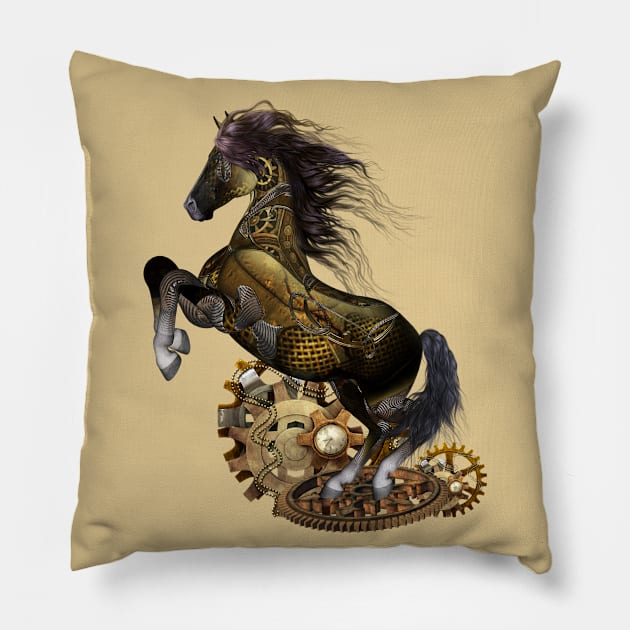 Steampunk horse Pillow by Nicky2342