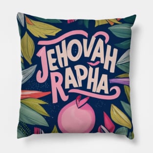 JEHOVAH RAPHA CANCER RIBBON HEALER PINK Pillow